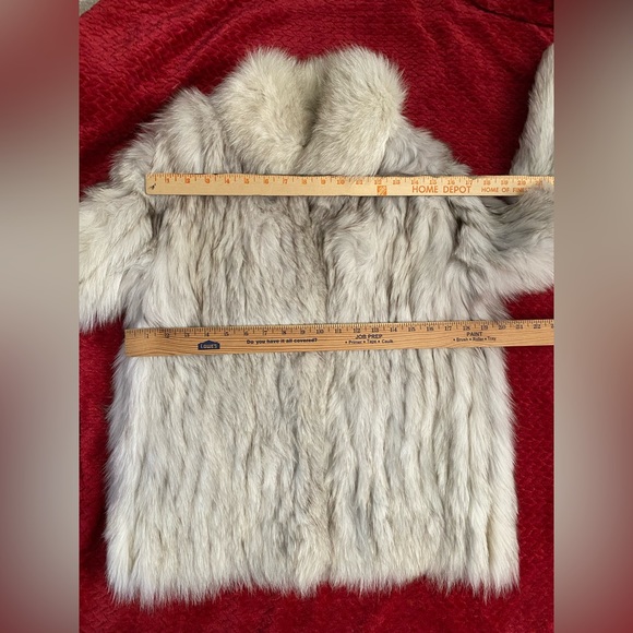 Vintage SAGA FOX silver fox real fur coat, size M, - Picture 8 of 13